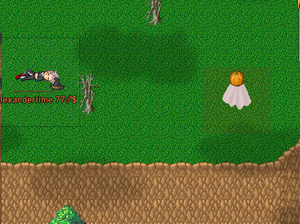 Me against the Jack O which shown as 1 range but it's 2 actually.